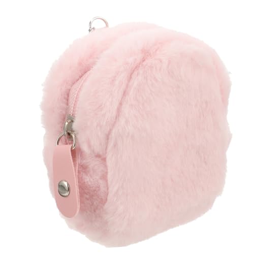 BESTYASH Plush Coin Pouch Small Purse for Girls Teen Wallet Plush Bag Keyring Pouch
