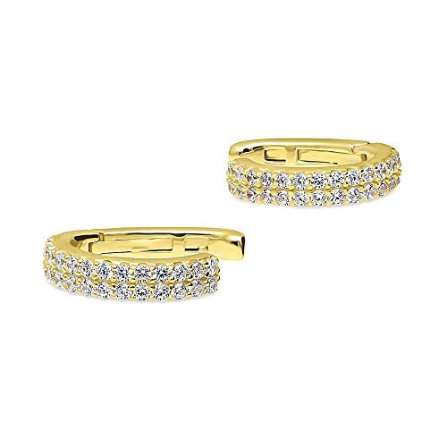 Berricle Sterling Silver Cubic Zirconia Cz Fashion Ear Cuffs For Women, Yellow Gold Flashed #TOP20