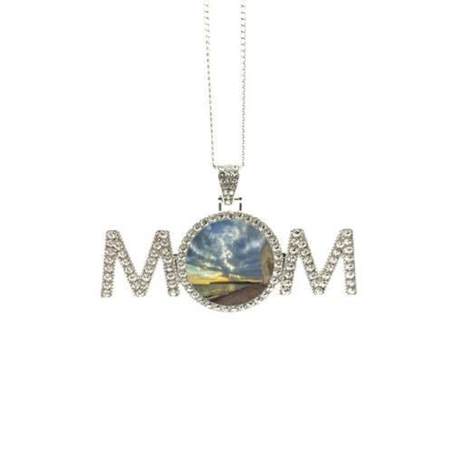 Collier d'anniversaire grand-mère aux détails délicats de vagues marines
