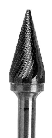 Fresa de Carburo Cono Corte Simple 0.375" Dia miniatura 1
