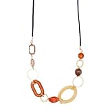 JYNXOR Collares Largos Mujer Collar Perlas Mujer Collar Largo De Cuentas Para Mujer Collar Bolitas De Piedras Naturales Largos Joyas Bohemio Collar Accesorios De Ropa Regalo Cumpleaños Para Mujeres