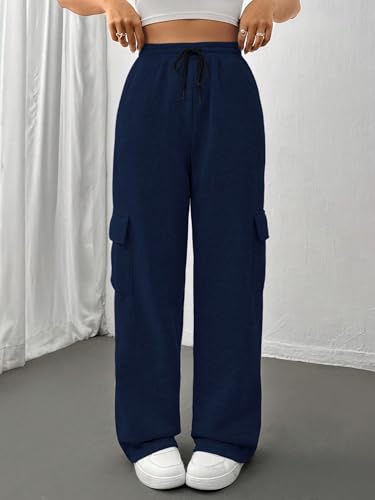 Image of KATECLO Women's Multi Flap Pocket Side Drawstring Waist Sweatpants