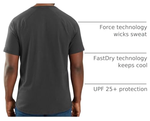 Image of Carhartt Men's Force Relaxed Fit Midweight Short-Sleeve Pocket T-Shirt