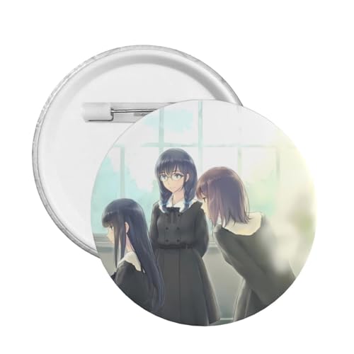 杉菜水姫 かわいい漫画ボタンバッジ クラスメート用衣服装飾アクセサリー 友人パーティー用安全ピンバッジ M