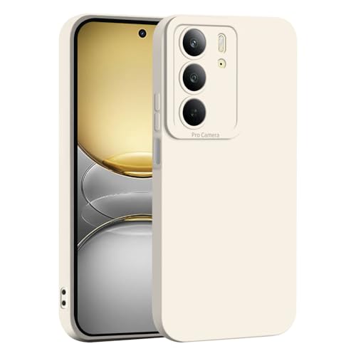 WBWONE Funda para Realme 14X 5G, Cámara Todo Incluido Case Suave TPU Silicona Carcasa Antigolpes Caso Resistente a los Arañazos - Blanco