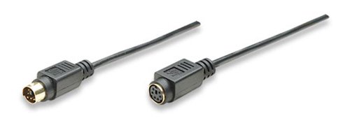 Manhattan 6 ft. PS/2 Keyboard / Mouse Extension Cable. Mini-Din-6 Male to Female