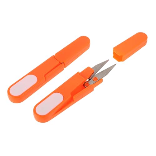 HONITANO Tijeras de Pesca Compactas y Ligeras Cortador de Línea Pequeño de Plástico Duradero Accesorio Multifuncional para Pescadores Juego de Naranja