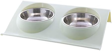 MXCELL Double Dog Bowl Pet Feeding Station, Stainless Steel Water and Food Bowls with Nonslip Raised PP Station, Premium Quality Dog…
