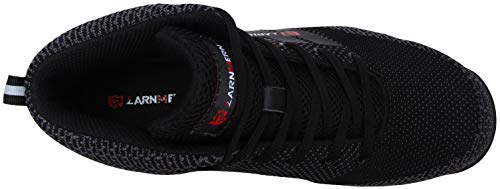 Larnmern Steel Toe Boots Men Lightweight Slip Resistant Comfortable Breathable Work Shoes Construction Boot Lm3502(10.5 Men, White Black) #TOP3