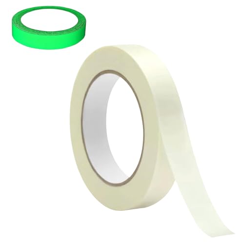 Glow in The Dark Tape, Self-Adhesive Waterproof Luminous Safety Tape | 20mm x 10m Fluorescent Warning Tape for Stairs, Steps, Stage, Outdoor & Emergency Exits