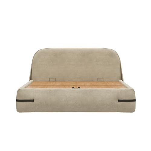 Image of Wakefit Hibernis King Size Hydraulic Storage Upholstered Bed