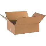 Box Partner flach Boxen aus Wellpappe, 45,7 x 35,6 x 15,2 cm – 25-Pro Bundle