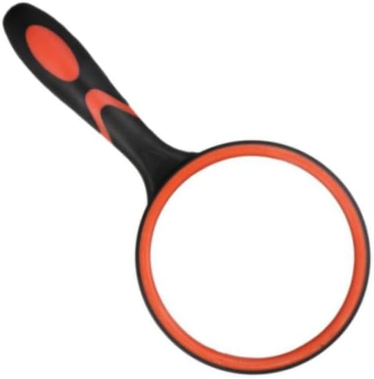 10X Handheld Magnifying Glass, 110MM Reading Newspaper Book Magnifier with Soft Rubber Handle Shatterproof Magnifier Suitable for Kids, Seniors image 4