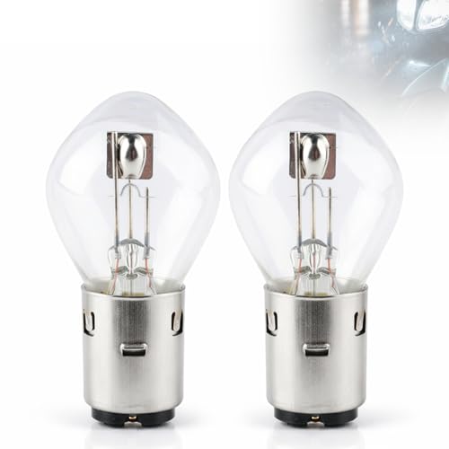 Poweka S2 12V 35/35w Chinese Scooter Light Bulb Fits for 50cc 150cc 250cc Znen Jonway Tank Baron (2 Packs)