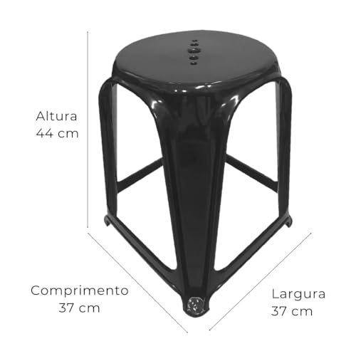 Banquinho Banqueta Plástica Reforçado Suporta 120 Kg