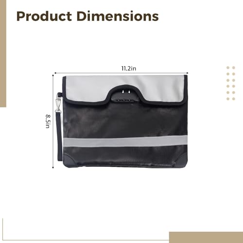Bolsa de documentos ignífuga con tira reflectante que resiste calor extremo de 2315 °C 4