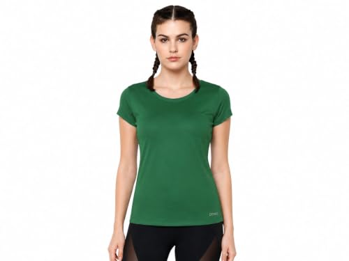 Image of Women Polyester Stretch Regular Fit Round Neck Half Sleeve T-Shirt (Pack of 1)