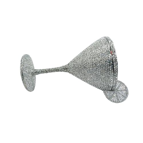 Image of Women Goblet Rhinestone Evening Bag Cocktail Cup Diamond Clutch Funny Crystal Prom Handbag Wedding Purse for Party