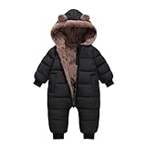 XIFAMNIY Newborn Winter Snowsuit Baby Infant Boys Girls Bear Outfit Warm Jumpsuit Outwear Romper Coat Clothes