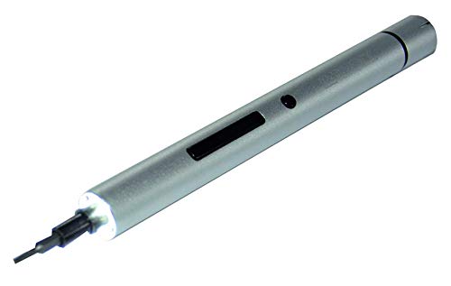 Tivoly Mini Precision Electric Screwdriver, Aluminium, Set of 15 Pieces