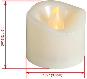 Erosway LED Candles Realistic Flickering Votive Candle Tea light Battery Operated, 200 Hours of Nonstop Working with 2/4/6/8 Hours Timer and Remote, set of 6 Flameless Candles(white)