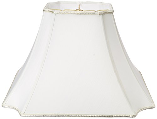 Image of Royal Designs Square Bell with Inverted Corners Designer Lamp Shade, White, 9 x 20 x 13.5