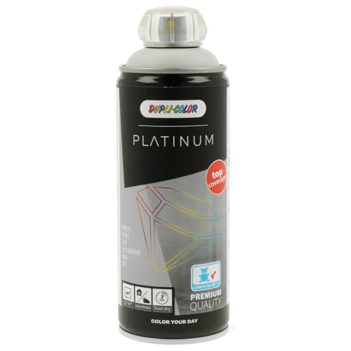 DUPLI-COLOR PLATINUM RAL 7035 lichtgrau seidenmatt 400 ml Spraylack, schnelltrocknend, exzellente Deckkraft, hohe Ergiebigkeit, UV-beständig, lichtecht und langlebig