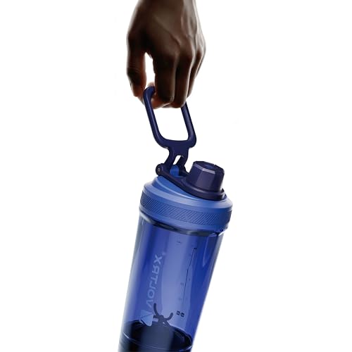 Image of VOLTRX Shaker Bottle, Gallium USB C Rechargeable Electric Protein Shake Mixer, Shaker Cups for Protein Shakes and Meal Replacement Shakes, BPA Free, Made with Tritan, Midnight Blue, 27oz
