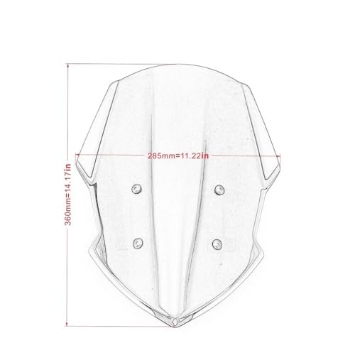 Pare-brise de moto MT07 support rigide et finition profilée