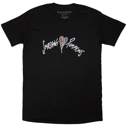 The Smashing Pumpkins Camiseta Gish Heart Band Logo Nue oficial para hombre, color negro, talla XL, Negro , XL