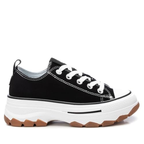 REFRESH - Zapatilla Mujer Negro - Calzado Cómodo y Versátil - Moda Casual - Modelo 17247707 (Talla 39)