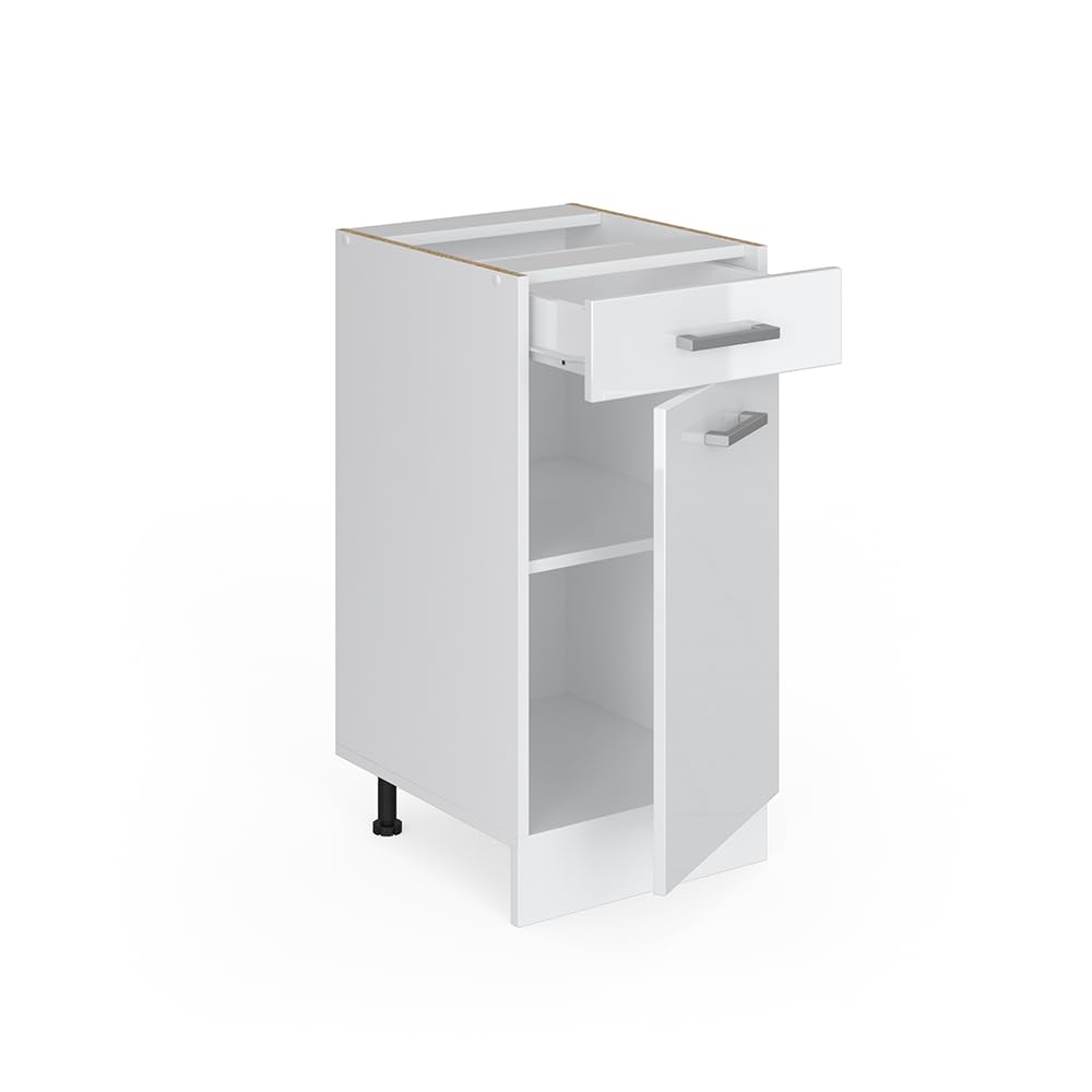 Vicco Glazen keukenkast R-Line, Antraciet Hoogglans, 40 cm Vicco Glazen keukenkast R-Line, Antraciet Hoogglans, 40 cm