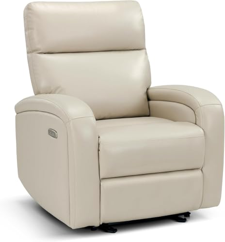 MCombo Fauteuil Relax Dos au Mur, Fauteuil Inclinable électrique avec Double Port de Charge USB & Type-C, en Similicuir, pour Salon, Petits Espaces et Camping-Cars,...