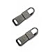 Zpsolution Stainless Steel Zipper Pulls - More Sturdy Zipper Pull Replacement for Luggage Suitcase Backpacks - Easy Use for Broken And Missing Zipper Pulls (Stainless Steel 2Black)