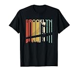 Retro New York Brooklyn Bridge Vintage City Skyline NYC NY T-Shirt