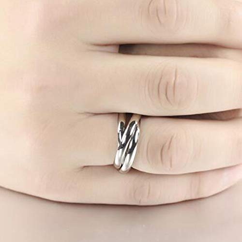 Jude Jewelers Stainless Steel Three-in-One Braided Interlocking Infinity Wedding Band Promise Anniversary Ring2