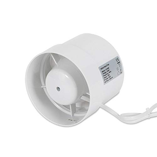 Ventilador para tuberías, ventilador para baño, cocina (100 mm)