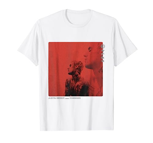 Justin Bieber Official Changes Red Album Cover White T-Shirt