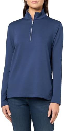 Brooks Brothers KNT PERF Half Zip Navy Heather