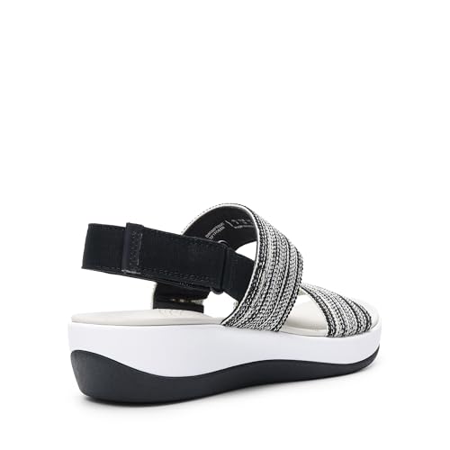 DREAM PAIRS DREAM PAIRS Women's Walking Sandals Lightweight Soft Footbed Low Wedge Comfort Indoor Outdoor Flat Sandals,Size 8.5,Black,DWUMFS2522