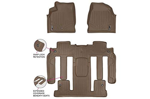 Photo 1 of (please read full post) MAXLINER Custom Fit 2 Row Tan Floor Mat Liner Set Compatible - black (back seat only) 