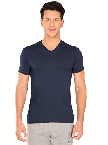 Image of Jockey Men's Solid Regular Fit T-Shirt (2726-0105-BLACK XX-Large)