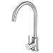 Grifo de Cocina con Giratoria 360 °Mezclador de Fregadero de Cocina de Acero Inoxidable 304 con Una Manija Grifo de Lavabo con Mangueras Válvula de Cerámica para Diámetro de Orificio de 3,2 a 4 cm