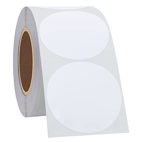 Hybsk White Color Coding Dot Labels Round Semi Gloss Paper Stickers Adhesive Label (2 Inch) #TOP3