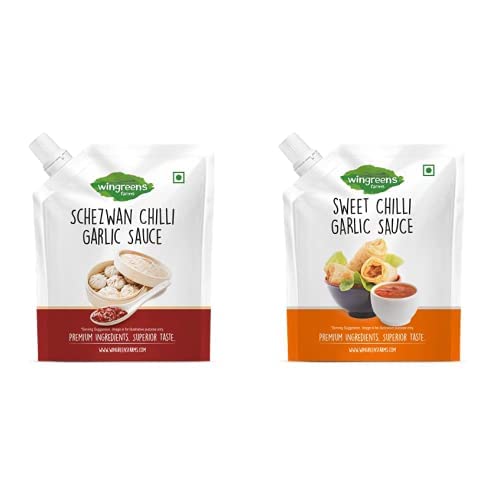 Wingreens Farms Schezwan Chilli Garlic Sauce, 200gm & Wingreens Farms