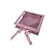 Fenteer Valentine's Day Heart Flower Box Clear Top,Elegant Creative Romantic Fillable Packaging Box for Chocolate Candy Wedding Gifts, Pink