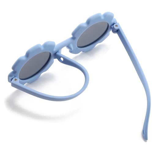 Baby flower sunglasses with strap Girls Flexible Bendable Polarized Sunglasses for Newborn Girls Age 0-24 Months3