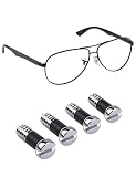 Well-aimed Viti di ricambio compatibili con Ray-Ban RB3386 67 mm, RB3445 61 mm, RB3445 64 mm, RB3393 64 mm, kit di riparazione per occhiali da sole, a taglio piatto, argento