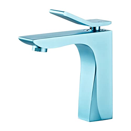 Grifo de lavabo azul monomando para transformar tu baño en un oasis 5