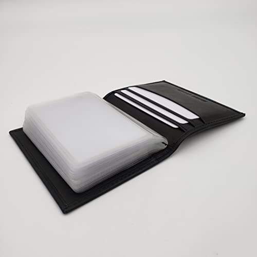 Ag Wallets Cow Leather Credit Card And Pictures Insert Wallet Black Holder #TOP3